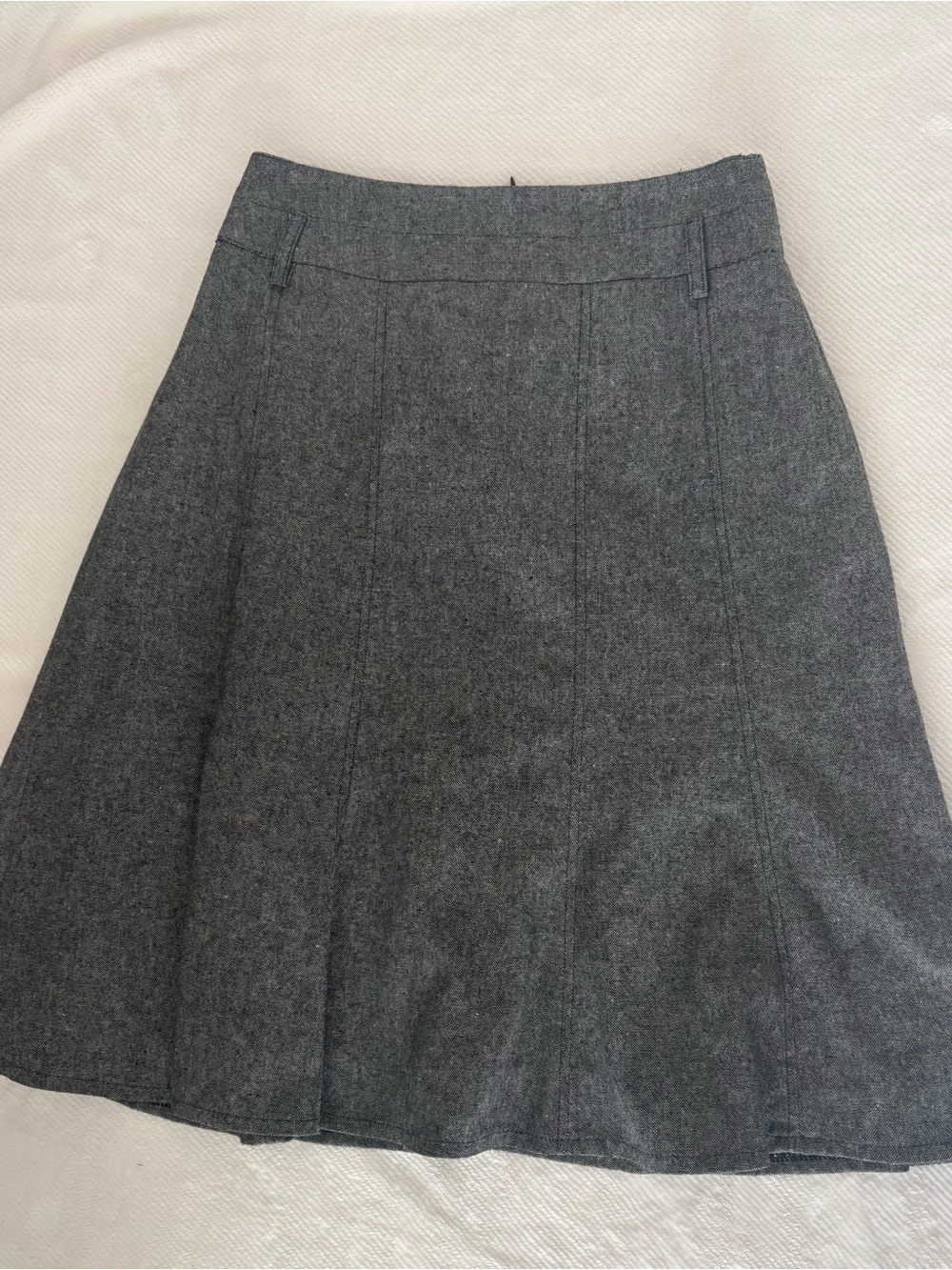 Sandro Gray A-Line Wool Blend Skirt